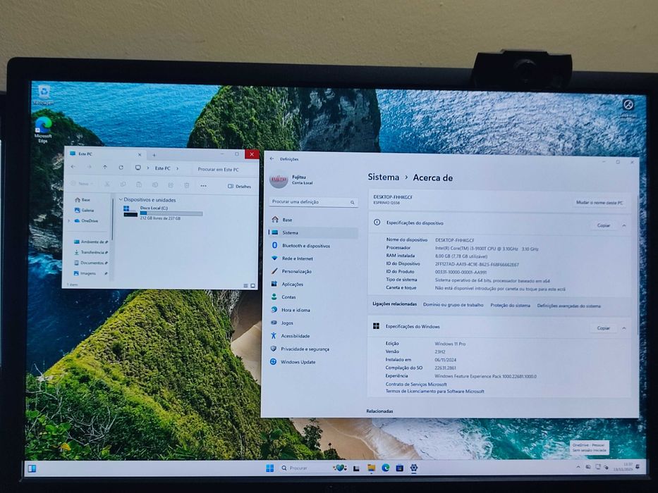 Fujitsu ESPRIMO i3-9100T RAM 8GB SSD 240Gb