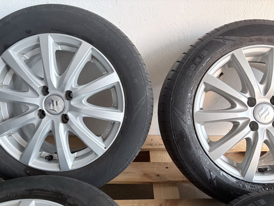 Felgi aluminiowe 15 / opony letnie - stan B. DOBRY