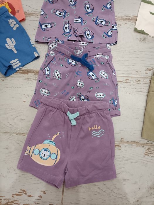 Krótkie spodenki koszulka paka 80cm 9-12m