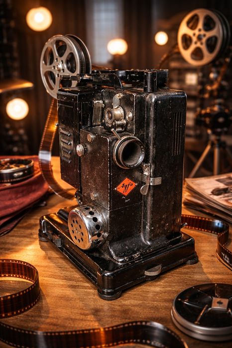 Przedwojenny projektor filmowy Agfa Movector 16A vintage