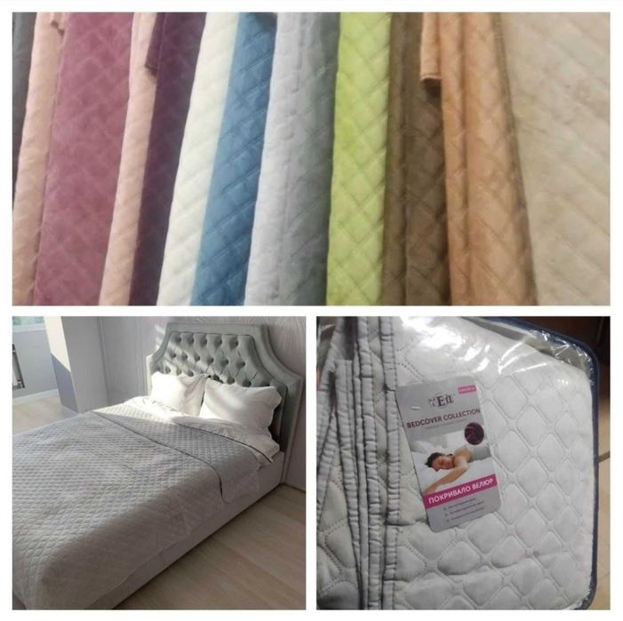 Новинка ТЕП Покривало Велюр на кровать диван