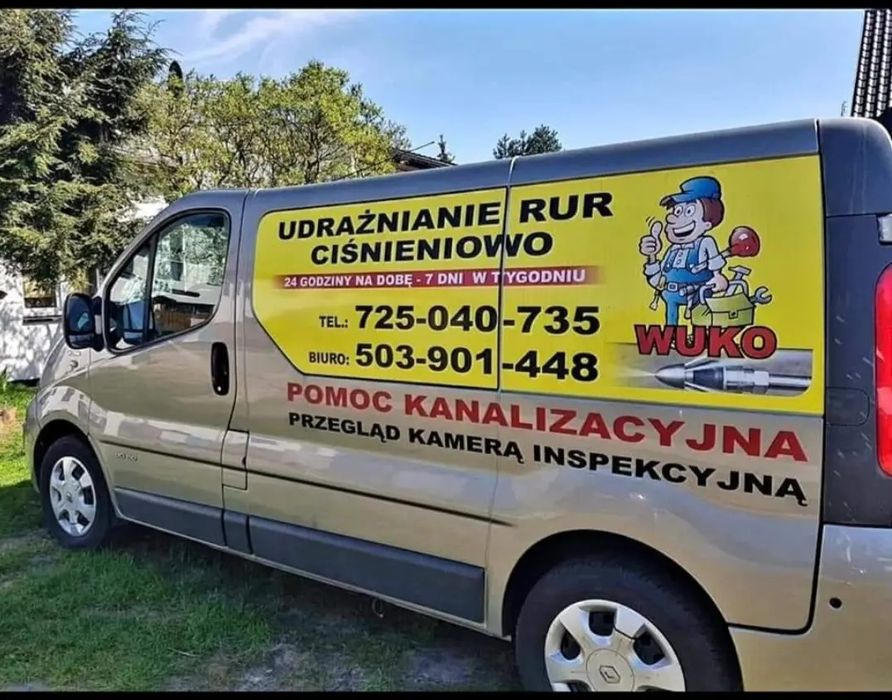 HYDRAULIK Udrażnianie Rur kanalizacji Kamera TV ,WUKO CISNIENIOWE ,24H