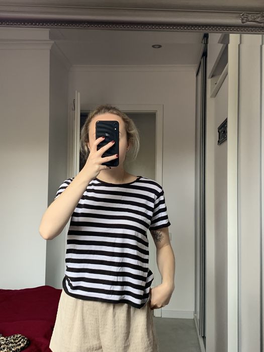 Koszulka t-shirt w paski krótki rękaw S