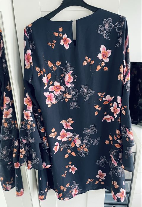 Pretty girl sukienka 36 s kwiaty floral praca biurowa