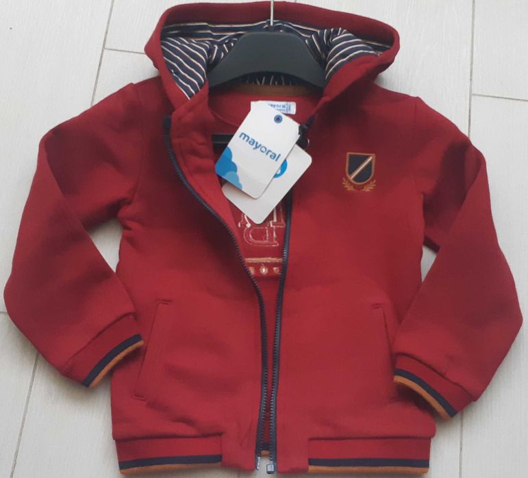 Mayoral Кофта ,курточка ,кардиган на блискавці на флісі хлопчику 98см