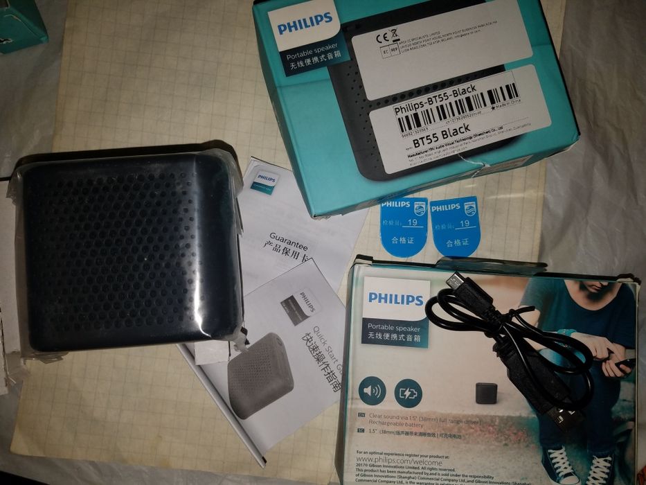 Philips BT55P Портативна Bluetooth-колонка 2W/5V чорна нова