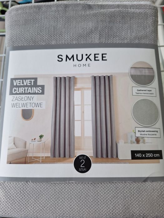 Nowe zasłony velvet 2 sztuki 140x250