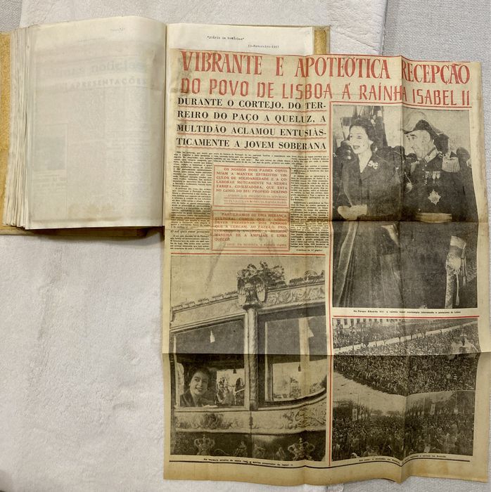 Documento Inédito | visita Rainha Isabel II a Portugal 1957