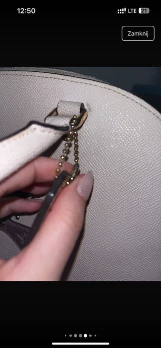 Torebka coach kremowa vintage