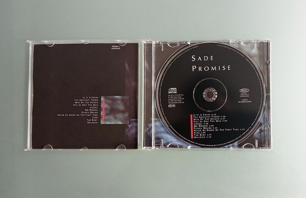 CD Promise SADE - remasterizado (1985)