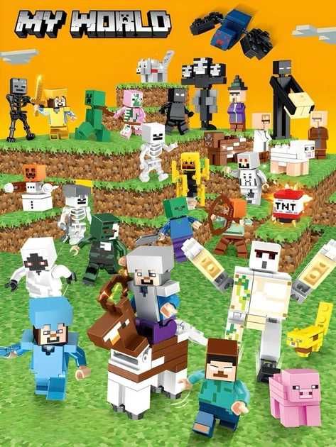 Великий набір фігурок minecraft фігурки майнкрафт 31шт