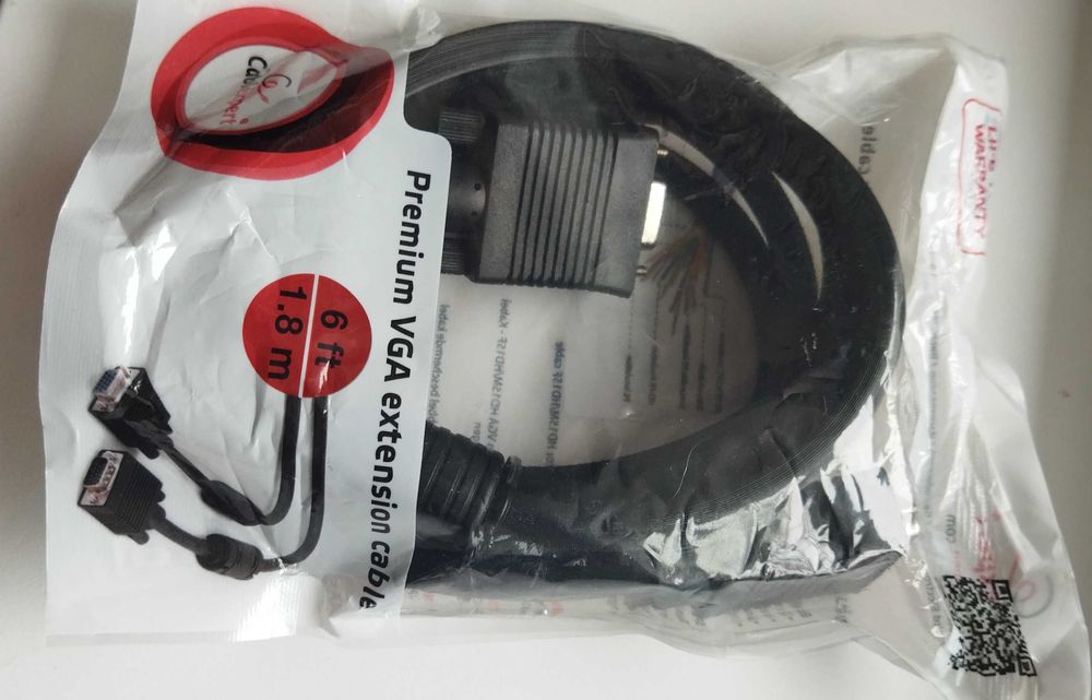 Кабель-удлинитель для монитора VGA HD15M - HD15F 1.8 м