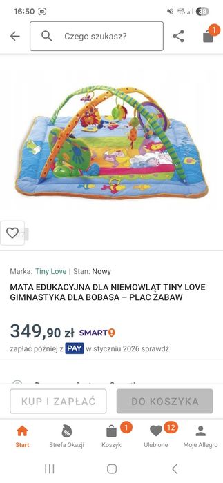 Mata edukacyjna Tiny Love dla dziecka