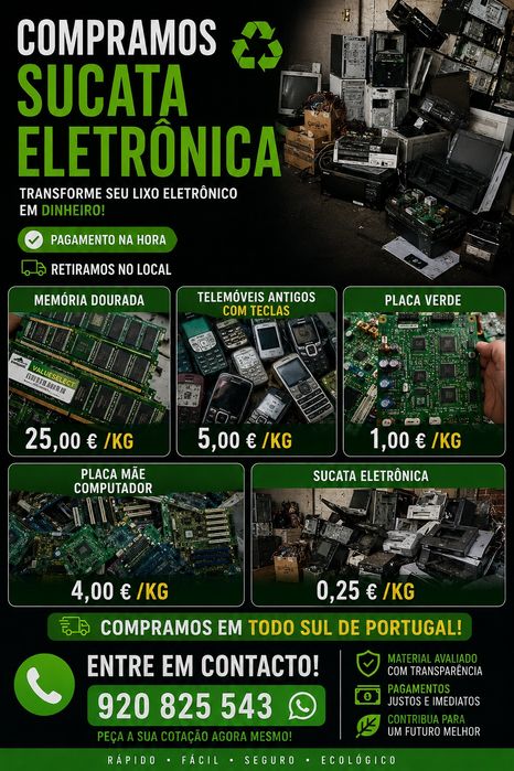 Compro seu lixo eletrônico
