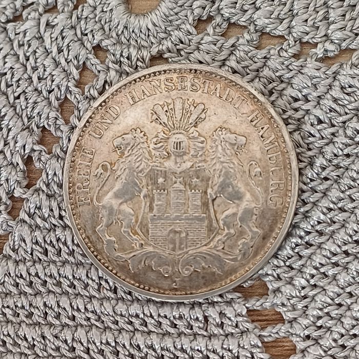 3marki Hamburg 1911 srebro