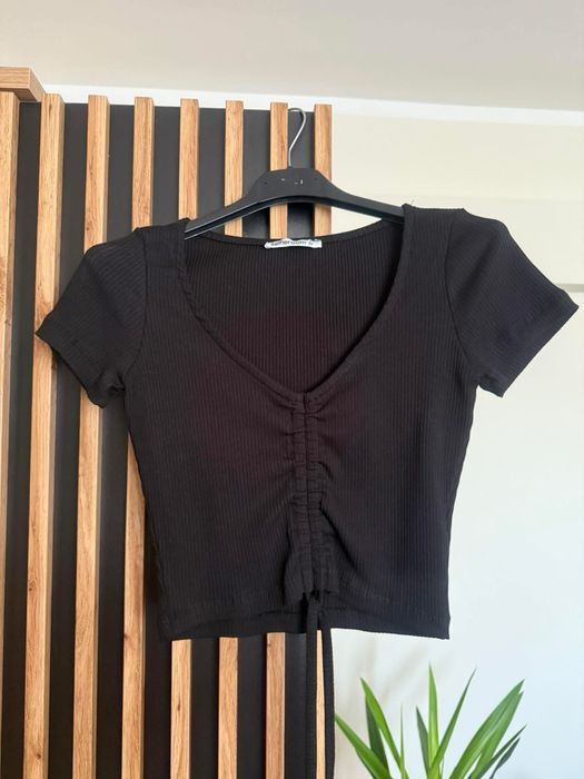 Crop top damski czarny S