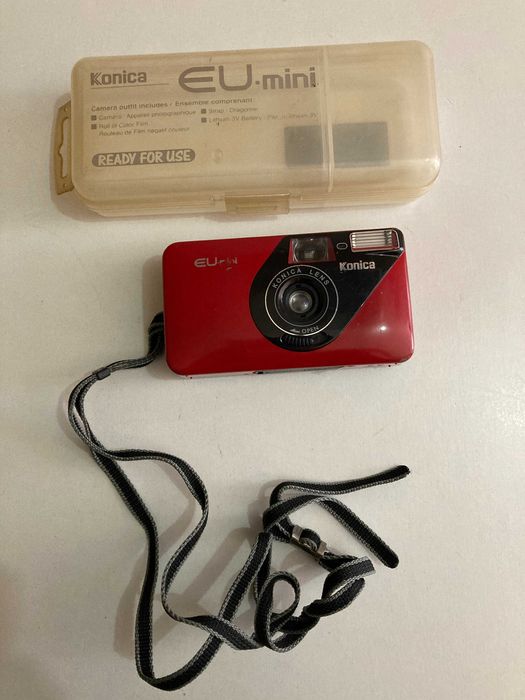 Câmera Fotográfica Konica EU Mini Compacta RED 35mm com caixa original