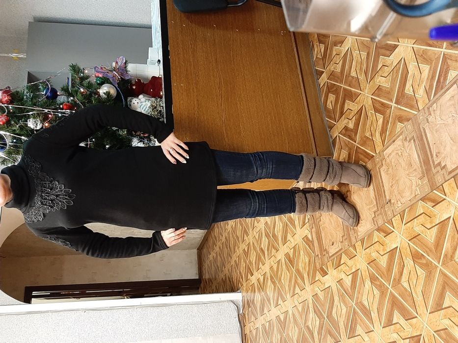 Тепла сукня-туніка на флісі