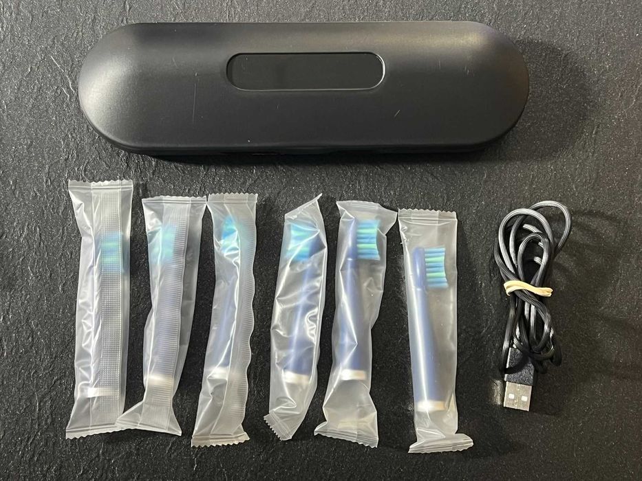 Elektryczna szczoteczka do zębów Coulax Sonic 8 głowic etui 5 trybów