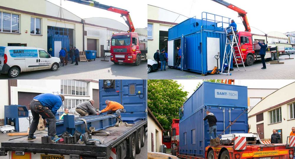 Mobilna Komora śrutownicza -  SANT-TECH- komora do śrutowania