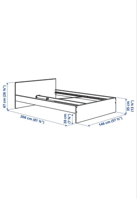 Łóżko z Ikea z materacem