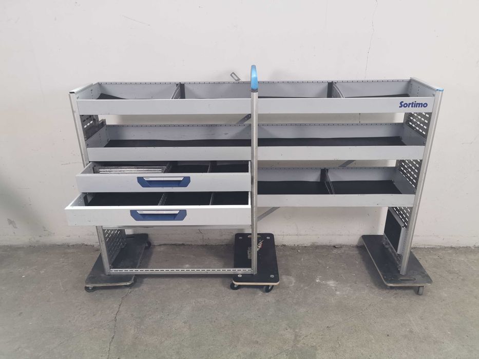 Regały szafki półki do busa zabudowa serwisowa warsztat ZESTAW SORTIMO