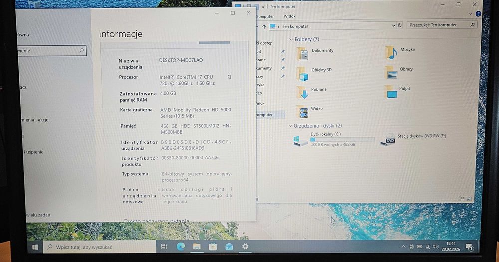 Laptop Sony Vaio PCG-71211M 15,6" i7/4GB/500Gb HDD Nowa Bateria