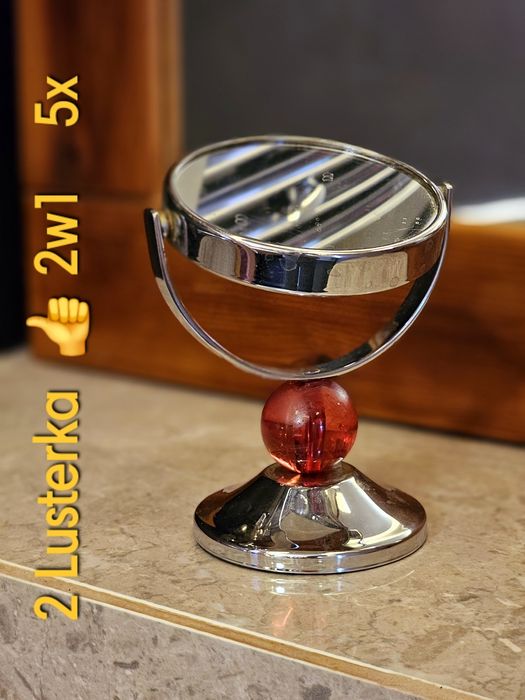 Lusterko makeup 2w1  powieksza 5x i zwykłe mirror