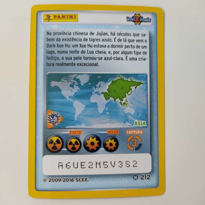 Cartas colecionáveis Invizimals conjunto
