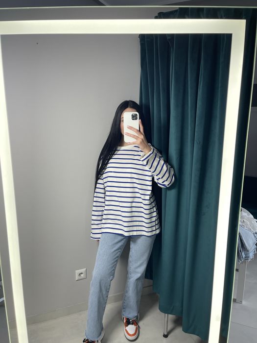 Лонгслів в смужку h&m