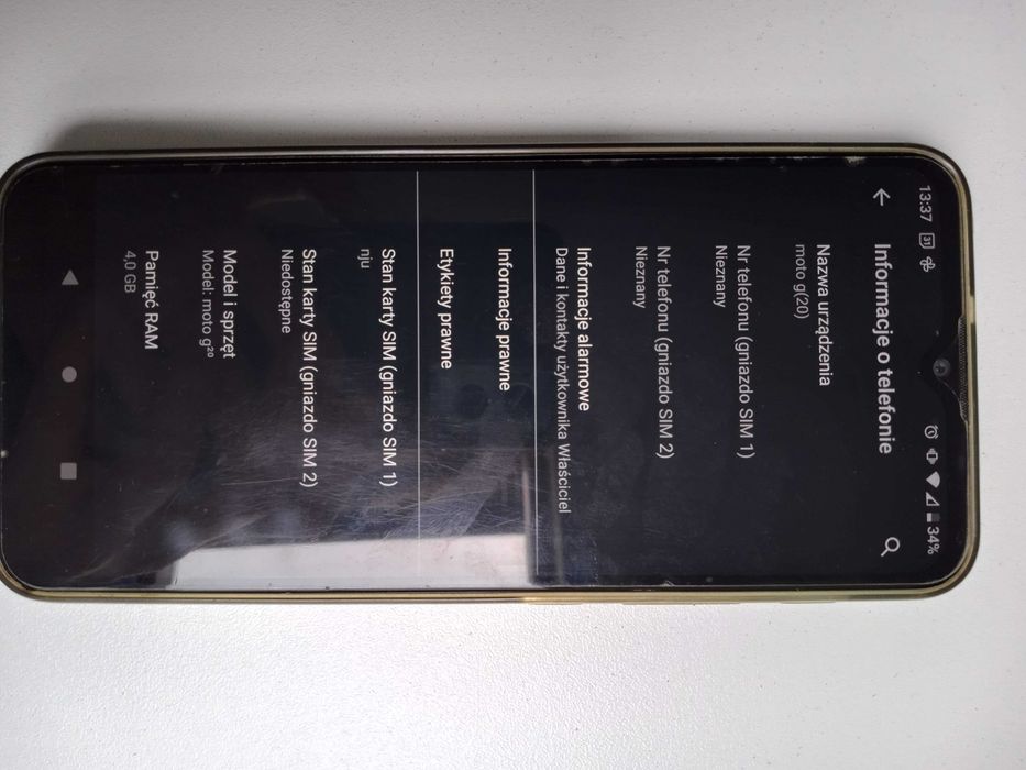 Smartfon Motorola G20 niebieska + gratisy