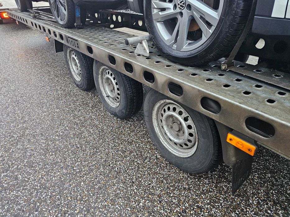 Przyczepa laweta 8,5m na dwa auta