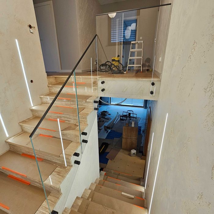 Balustrada całoszklana, balustrady ze szkła, balustrada francuska