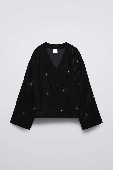 Святковий оксамитовий костюм вишитий бісером Zara 152