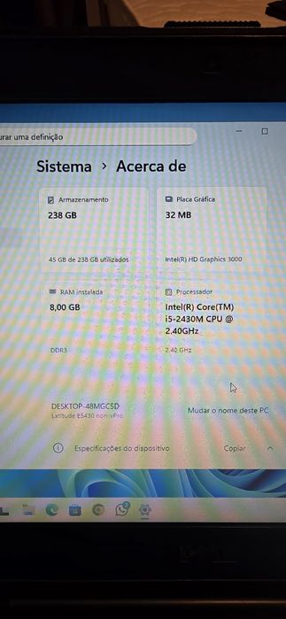 Portátil Dell Latitude E5430.