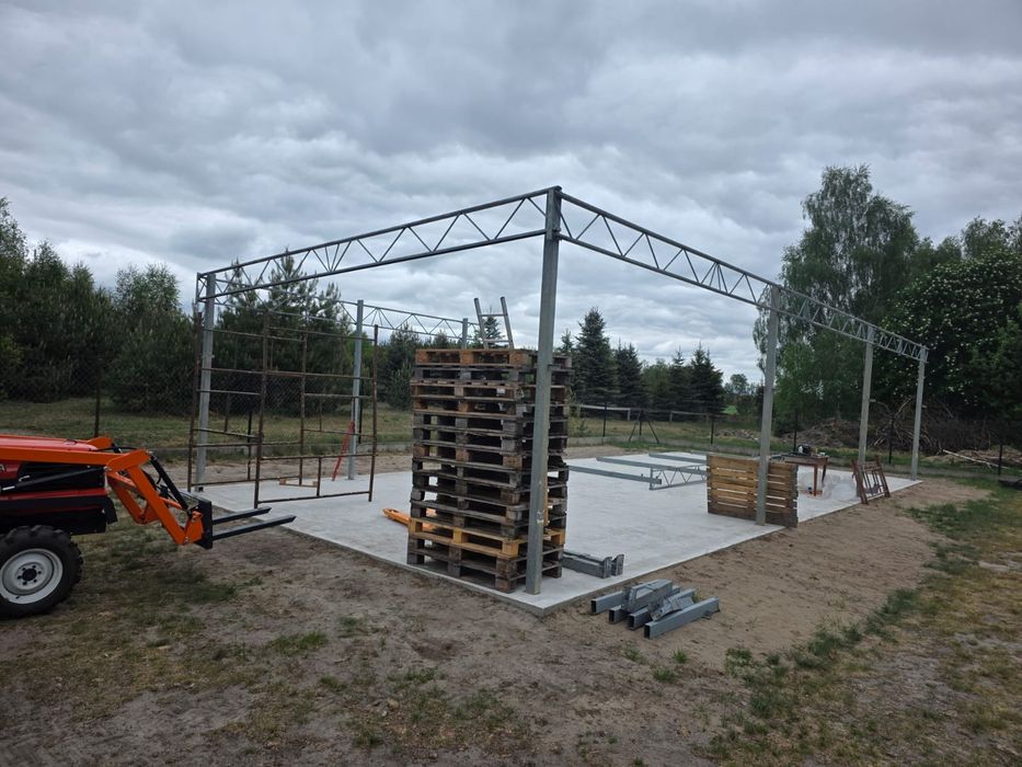 Kratownica dachowa, bindra, podciąg, konstrukcja stalowa, wiata dł 6.3