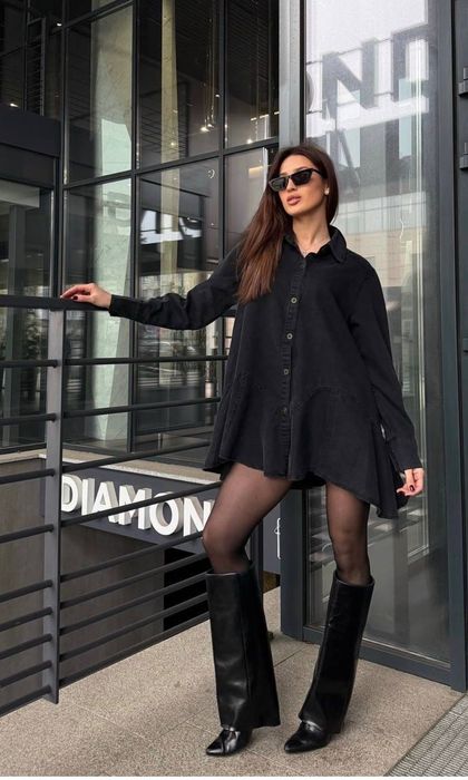 Джинсова сукня оверсайз