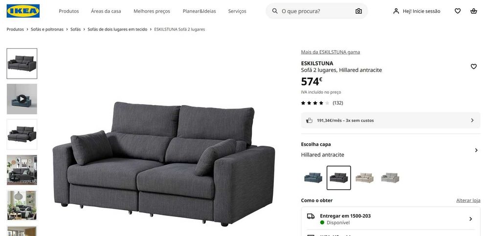 Sofá Eskilstuna Ikea Novo