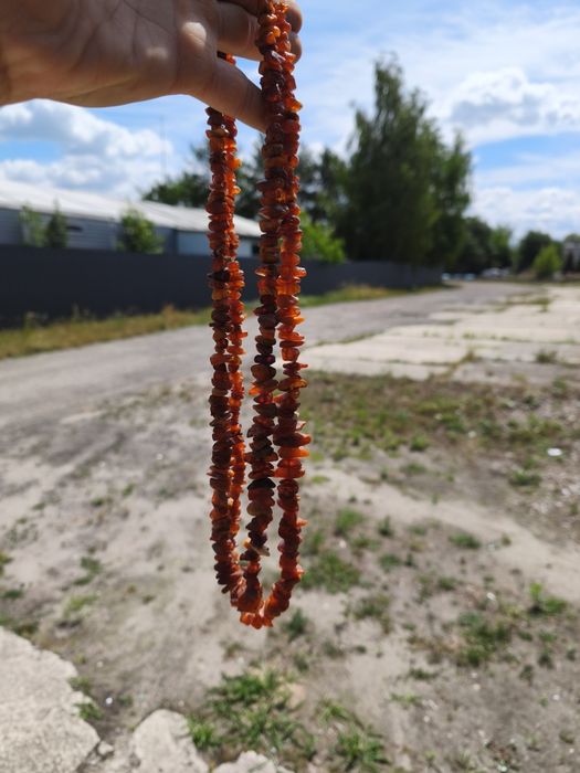 Stary Oryginalny Bursztynowy naszyjnik