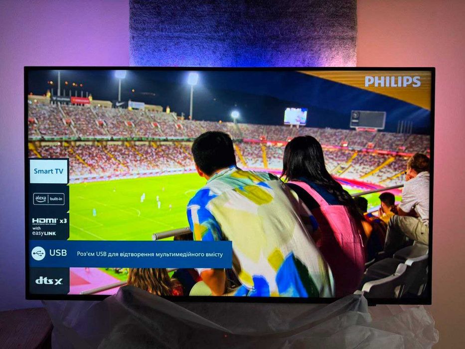 65" НОВИЙ 8серія PHILIPS Ambilight СмартУкраїнський 65PUS8108 Німеччини