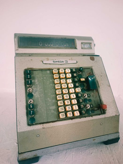 Maquina registadora antiga, troco