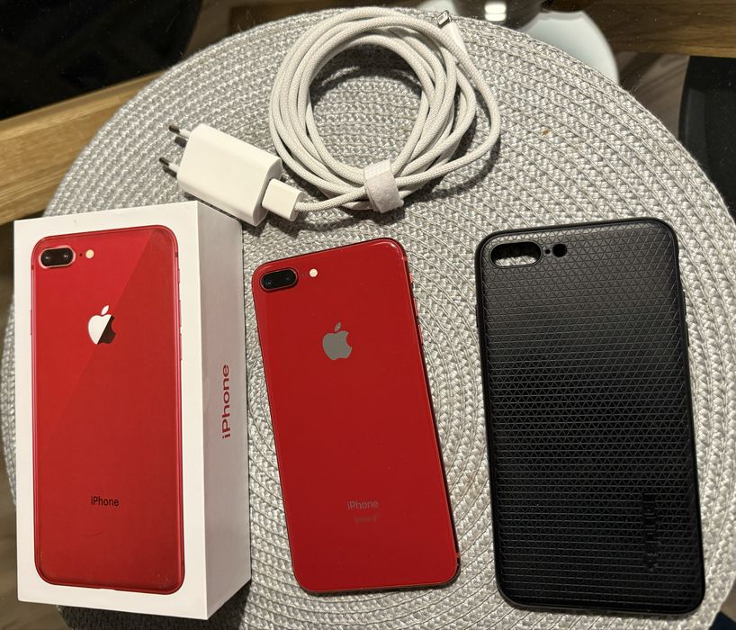 Iphone 8 + plus czerwony red