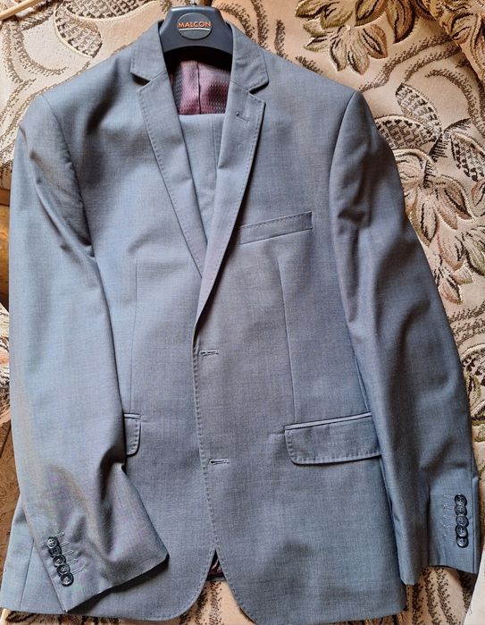 Garnitur męski MALCOM grafit wełna 50%