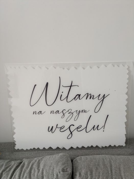 Tablica powitalna na wesele 80x60