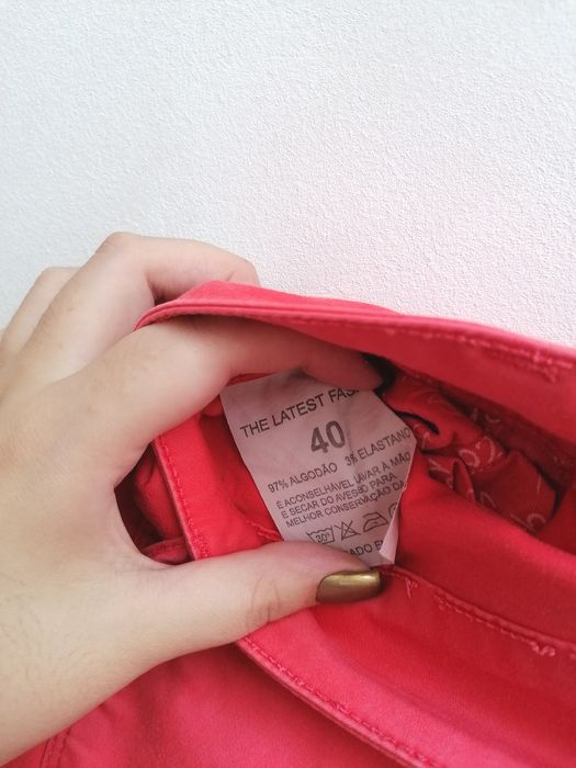 Calças de Ganga Coral