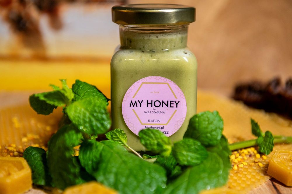 Miód kremowany z Miętą 0,5 kg MyHoney