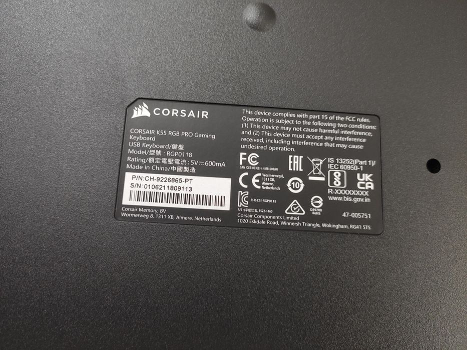 Conjunto Teclado e rato Corsair - Corsair K55 RGB PRO + Corsair Harpo