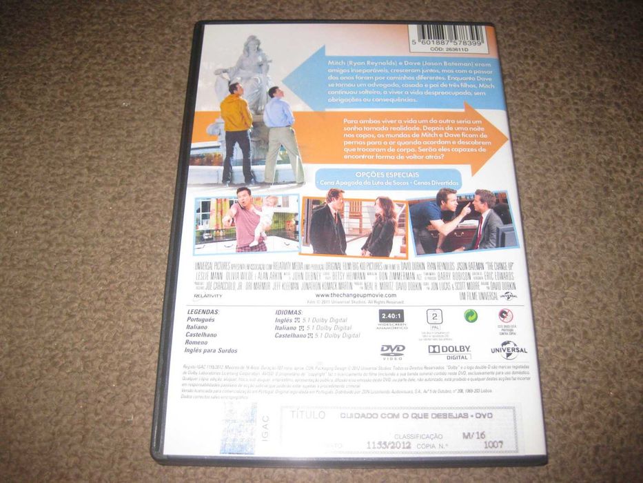 DVD "Cuidado com o Que Desejas" com Ryan Reynolds
