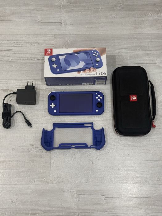 Nintendo Switch Lite Azul + Caixa + Acessórios