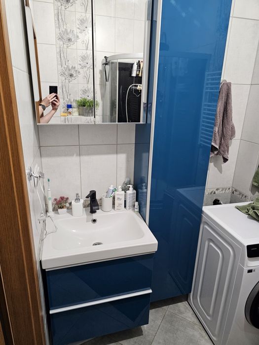 [REZERWACJA] meble łazienkowe - szafka z umywalką, słupek, lustro LED